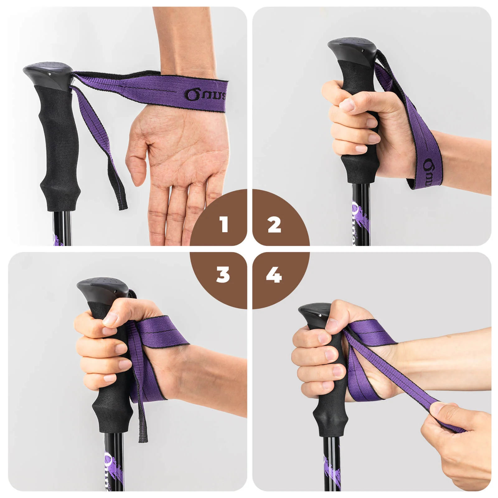 Qunature Trekking Poles Lightweight Foldable 110-130cm - Image 16