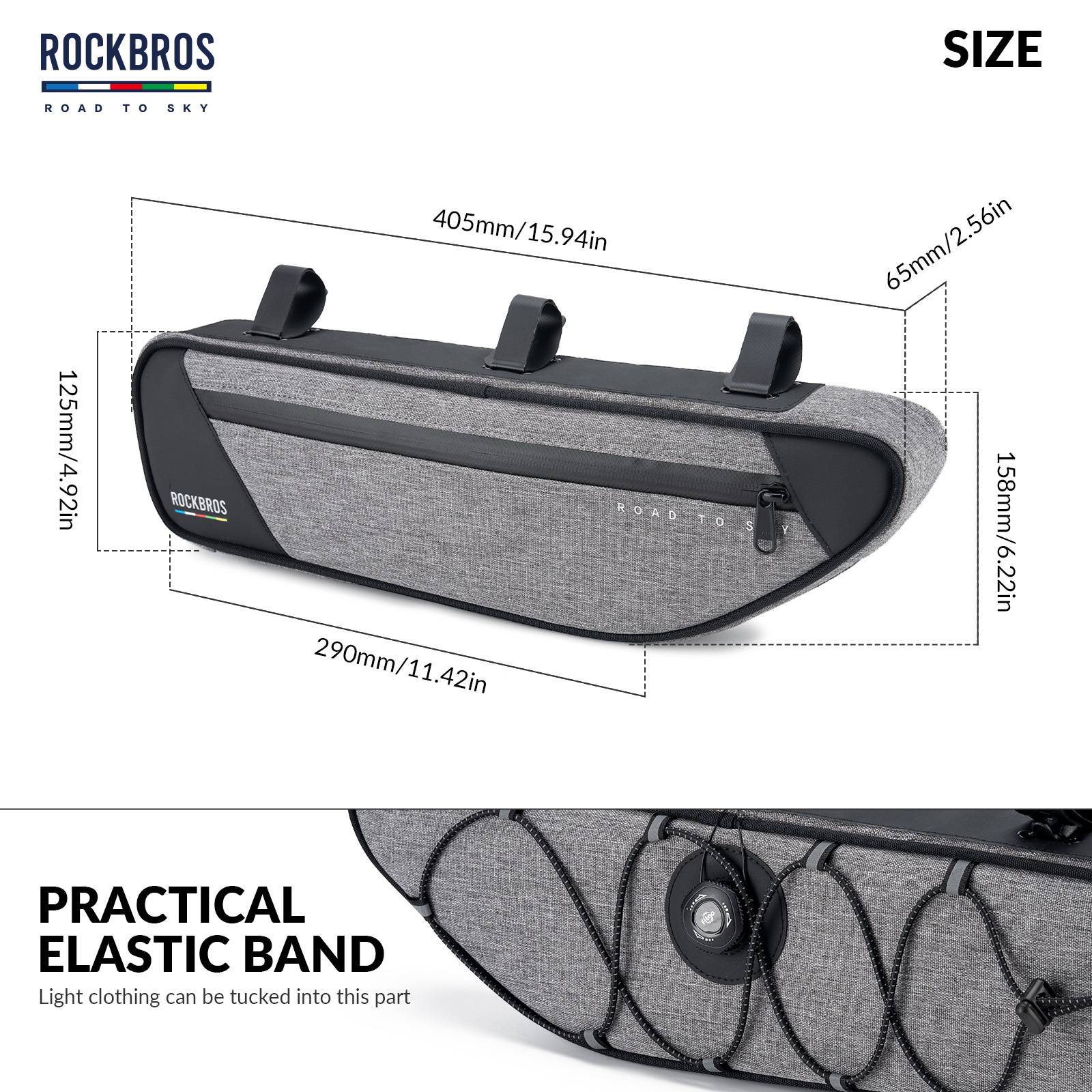 ROCKBROS Road-to-Sky Bike Frame Bag Reflective Waterproof Triangular Bag - Image 13