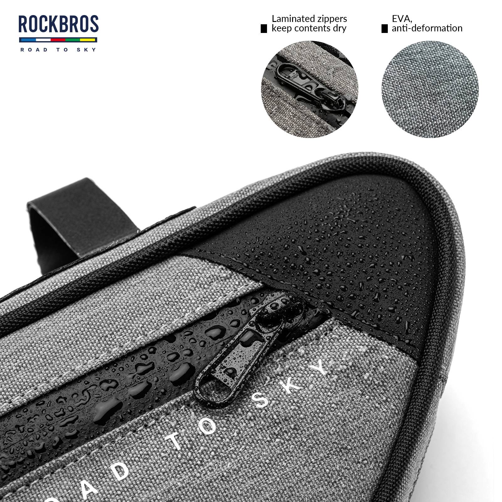 ROCKBROS Road-to-Sky Bike Frame Bag Reflective Waterproof Triangular Bag - Image 16