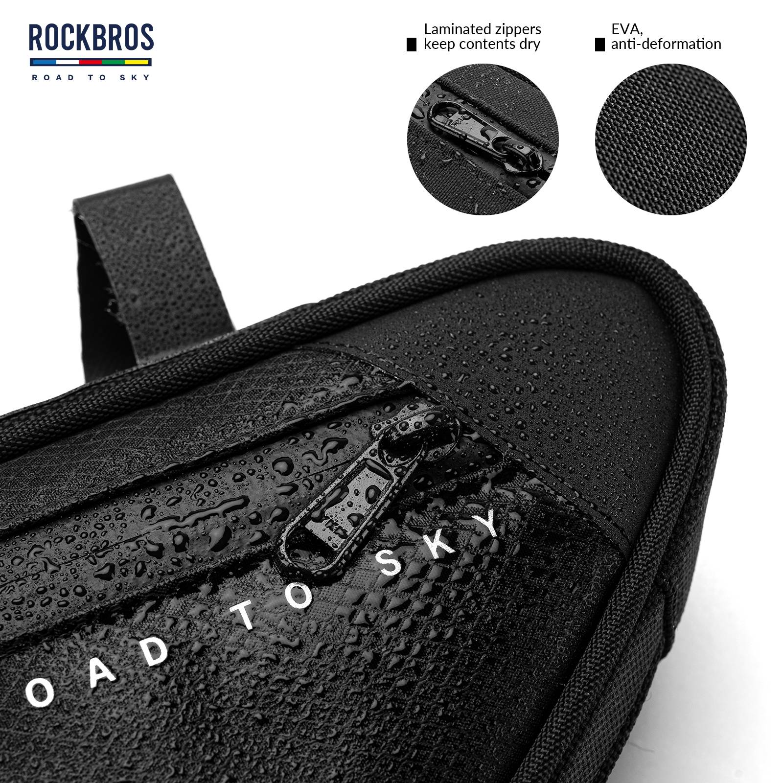 ROCKBROS Road-to-Sky Bike Frame Bag Reflective Waterproof Triangular Bag - Image 39