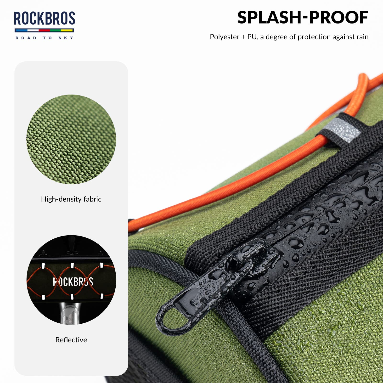 ROCKBROS Road-to-Sky Bicycle Handlebar Bag Front Bag for Bikes 5 Colors - Image 11