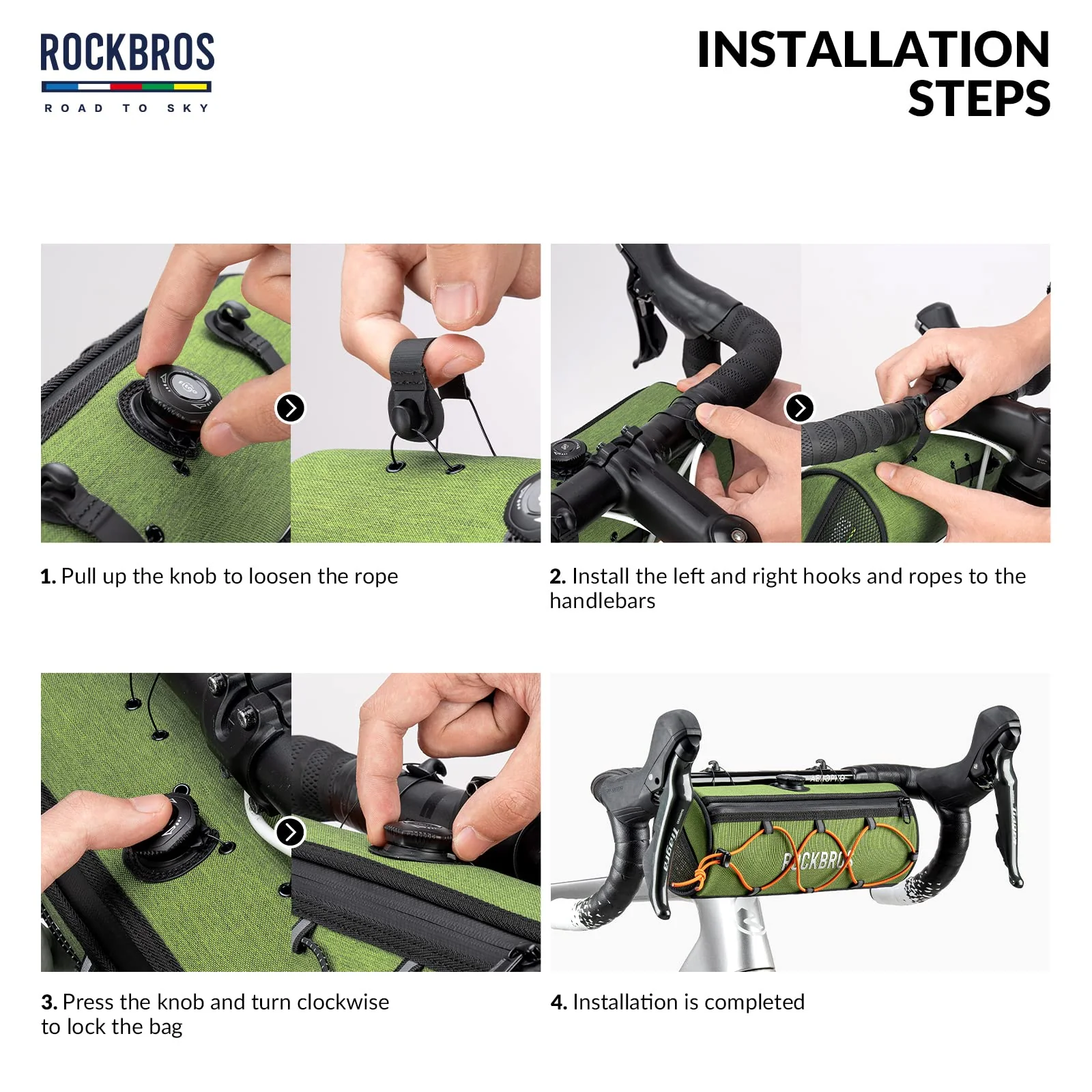 ROCKBROS Road-to-Sky Bicycle Handlebar Bag Front Bag for Bikes 5 Colors - Image 12