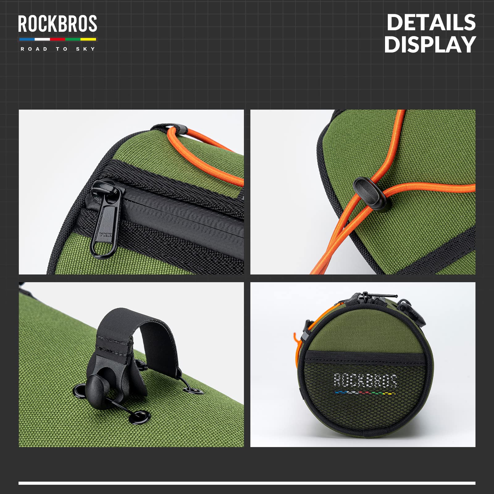 ROCKBROS Road-to-Sky Bicycle Handlebar Bag Front Bag for Bikes 5 Colors - Image 13