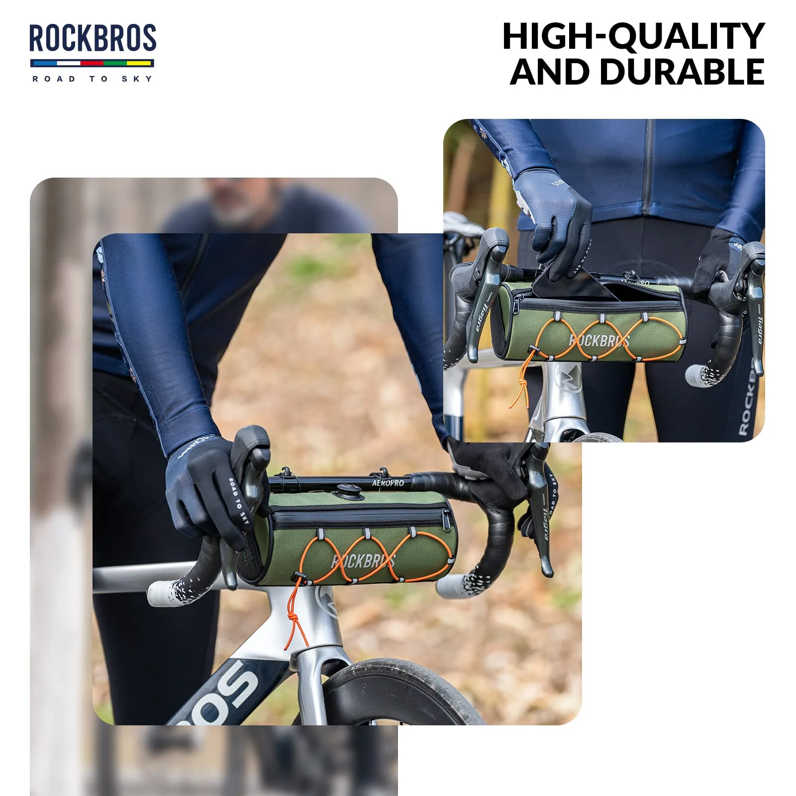 ROCKBROS Road-to-Sky Bicycle Handlebar Bag Front Bag for Bikes 5 Colors - Image 14