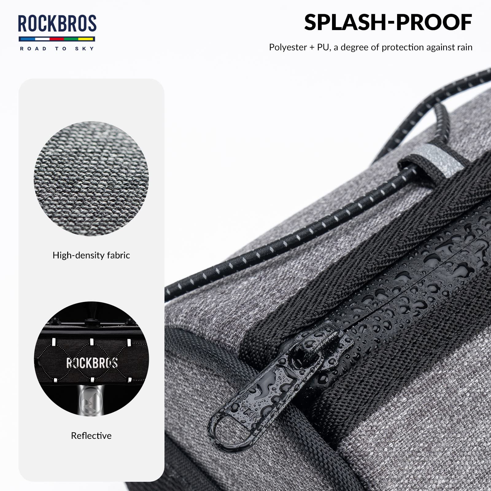 ROCKBROS Road-to-Sky Bicycle Handlebar Bag Front Bag for Bikes 5 Colors - Image 25