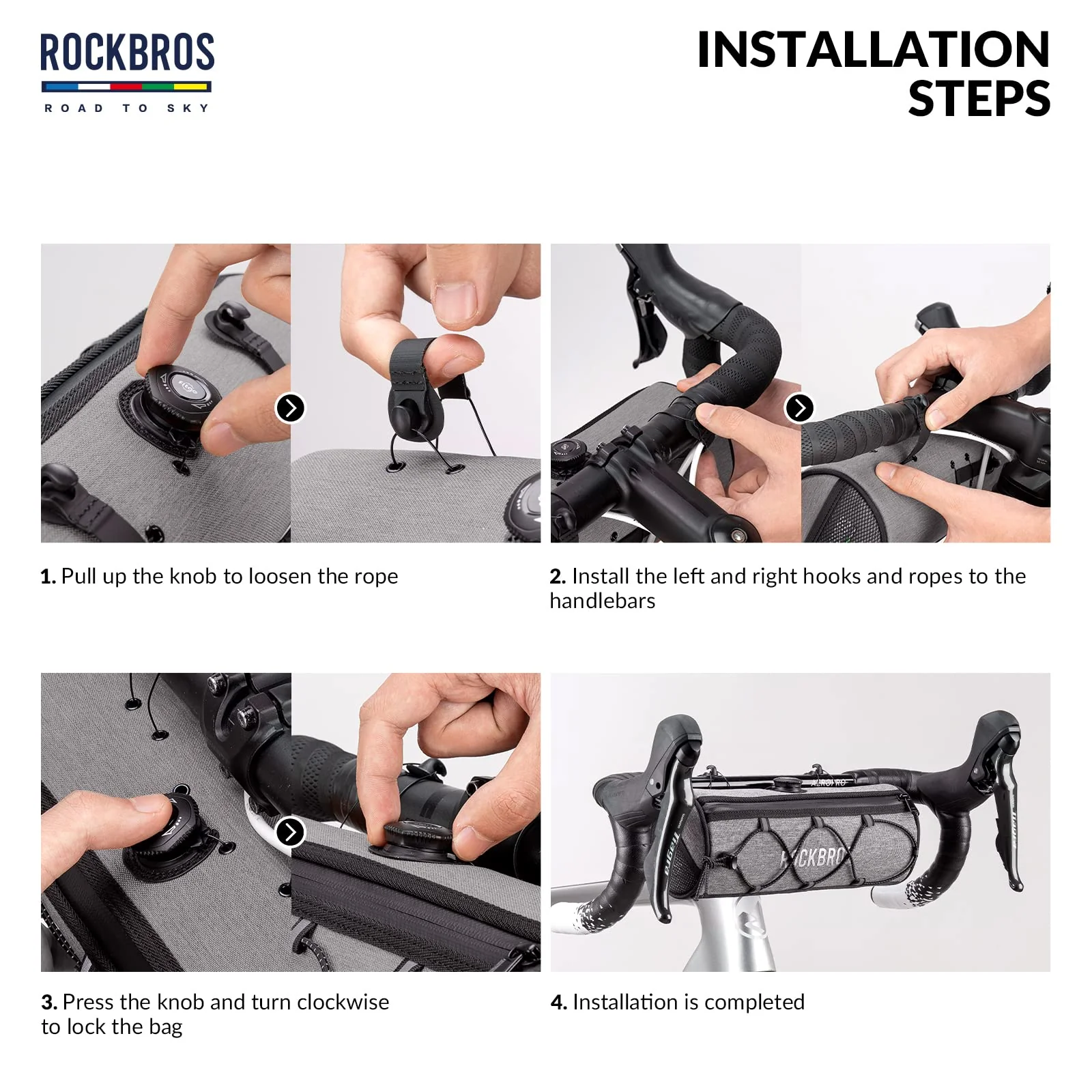 ROCKBROS Road-to-Sky Bicycle Handlebar Bag Front Bag for Bikes 5 Colors - Image 26