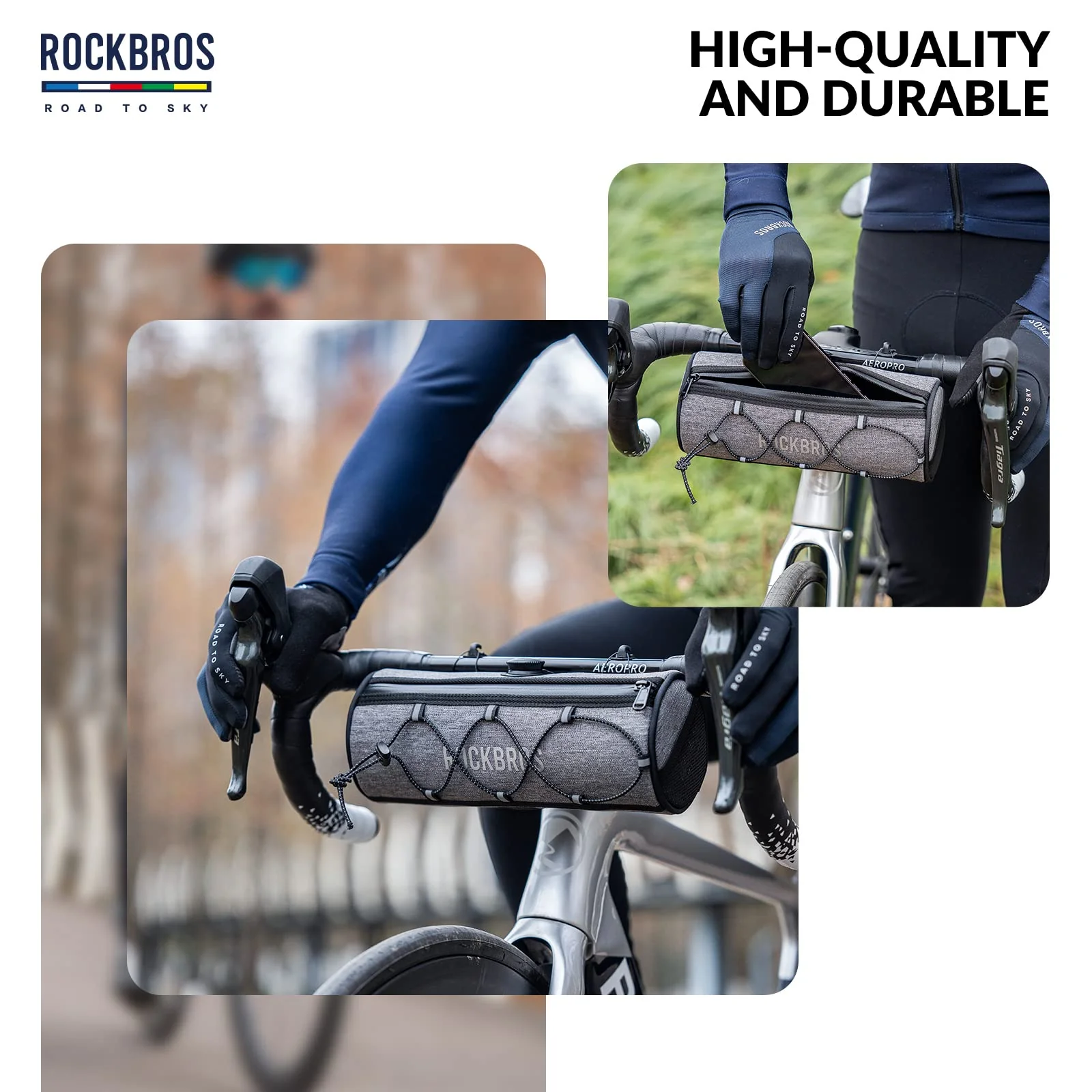 ROCKBROS Road-to-Sky Bicycle Handlebar Bag Front Bag for Bikes 5 Colors - Image 27