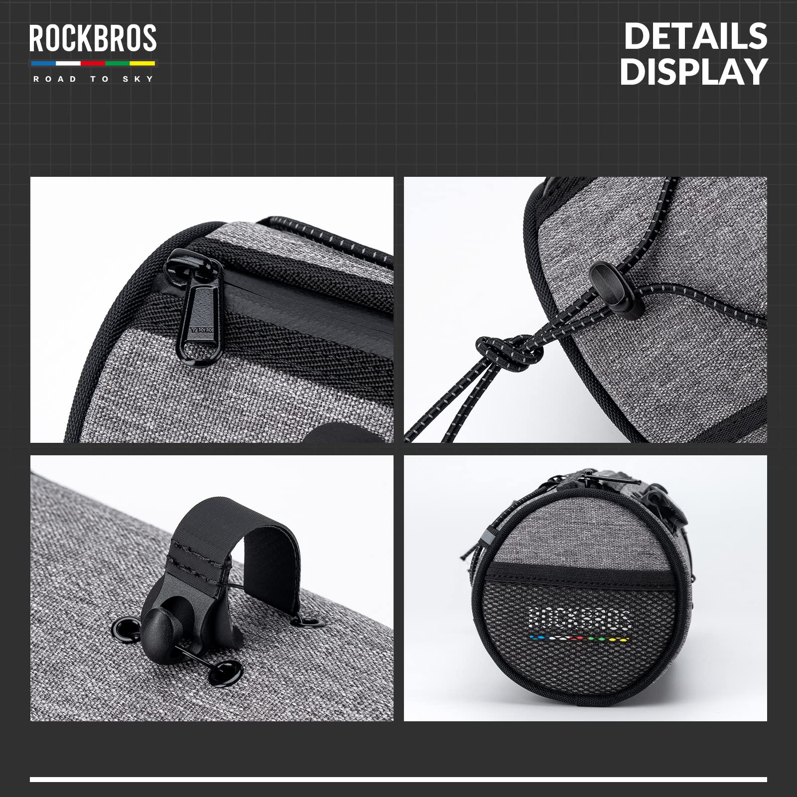 ROCKBROS Road-to-Sky Bicycle Handlebar Bag Front Bag for Bikes 5 Colors - Image 28
