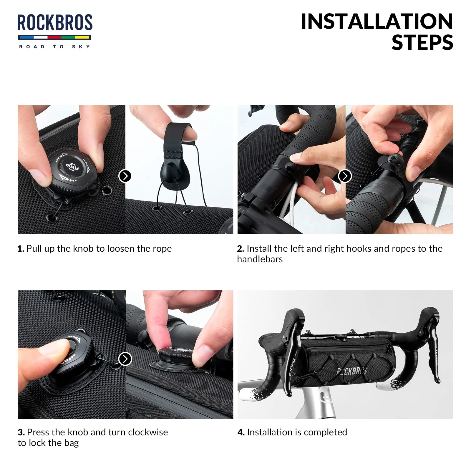 ROCKBROS Road-to-Sky Bicycle Handlebar Bag Front Bag for Bikes 5 Colors - Image 33