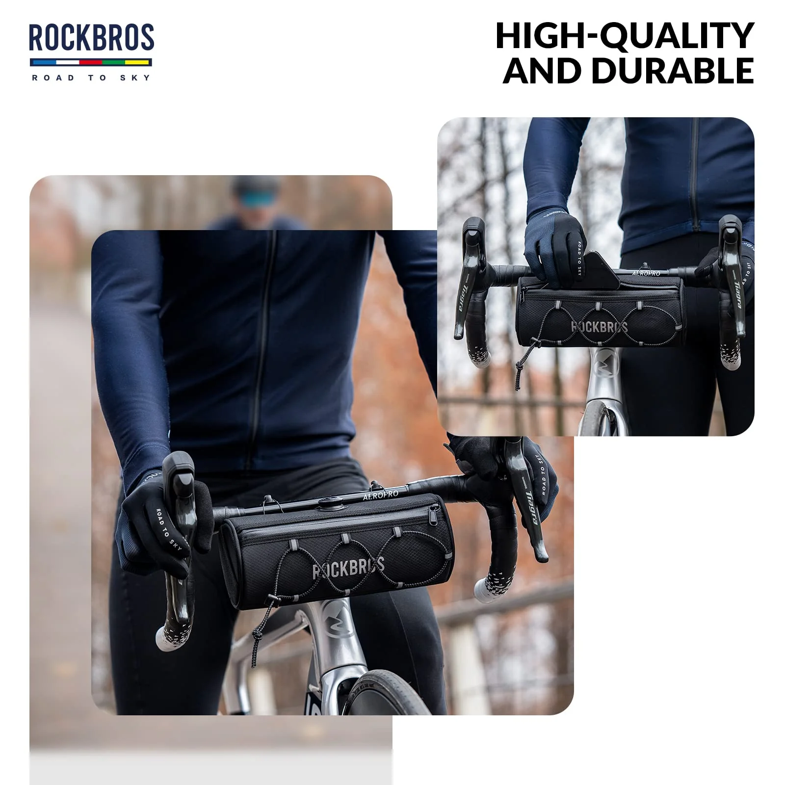 ROCKBROS Road-to-Sky Bicycle Handlebar Bag Front Bag for Bikes 5 Colors - Image 35