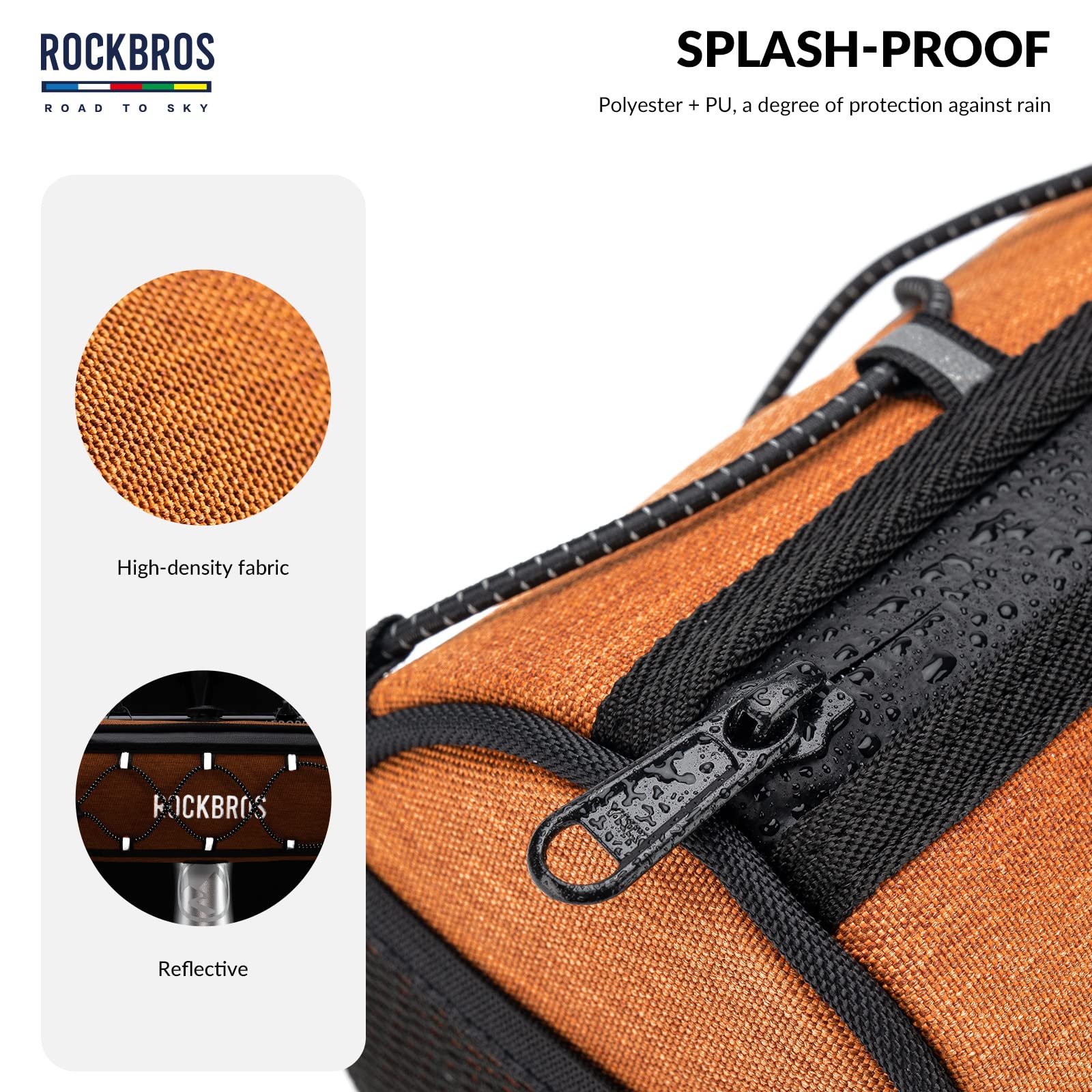 ROCKBROS Road-to-Sky Bicycle Handlebar Bag Front Bag for Bikes 5 Colors - Image 4