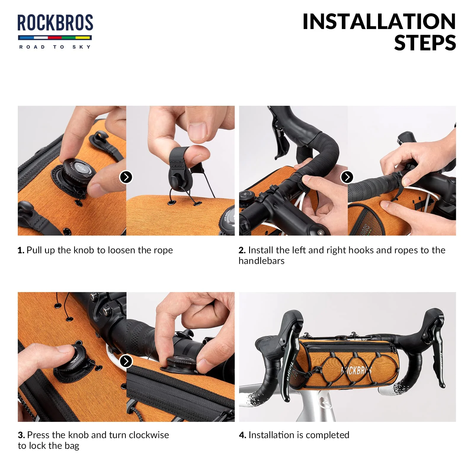 ROCKBROS Road-to-Sky Bicycle Handlebar Bag Front Bag for Bikes 5 Colors - Image 5