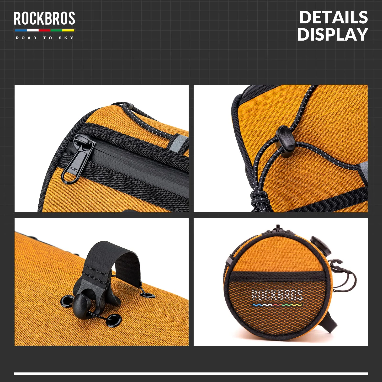 ROCKBROS Road-to-Sky Bicycle Handlebar Bag Front Bag for Bikes 5 Colors - Image 6