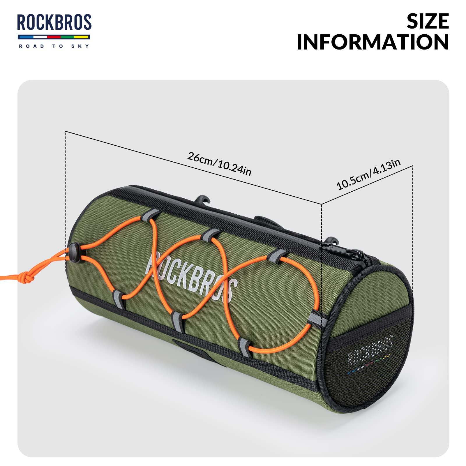 ROCKBROS Road-to-Sky Bicycle Handlebar Bag Front Bag for Bikes 5 Colors - Image 9