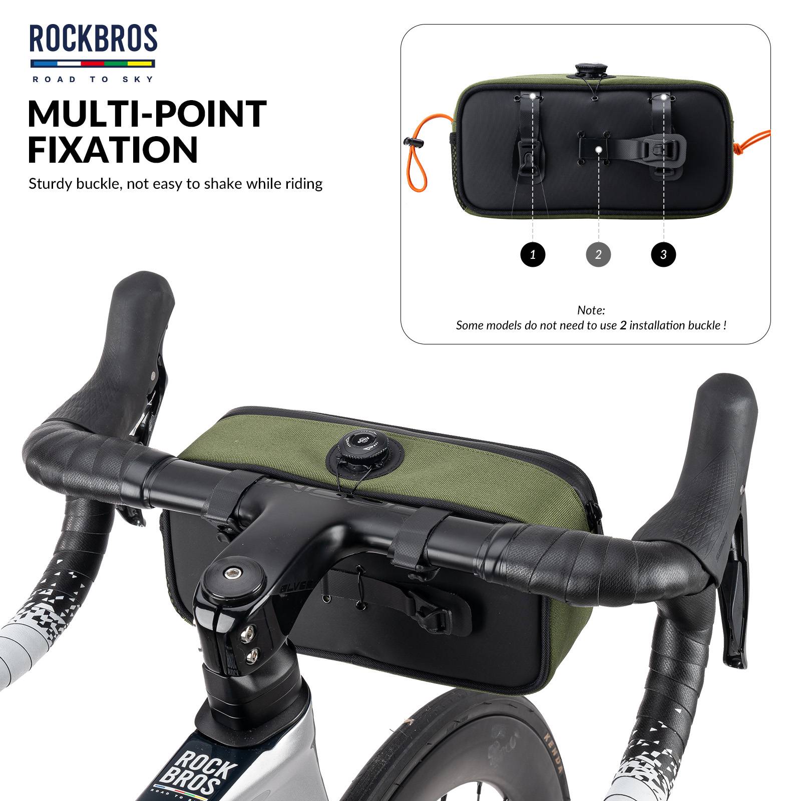 ROCKBROS Road-to-Sky Bicycle Handlebar Bag Waterproof Front Bag 1.9L - Image 12