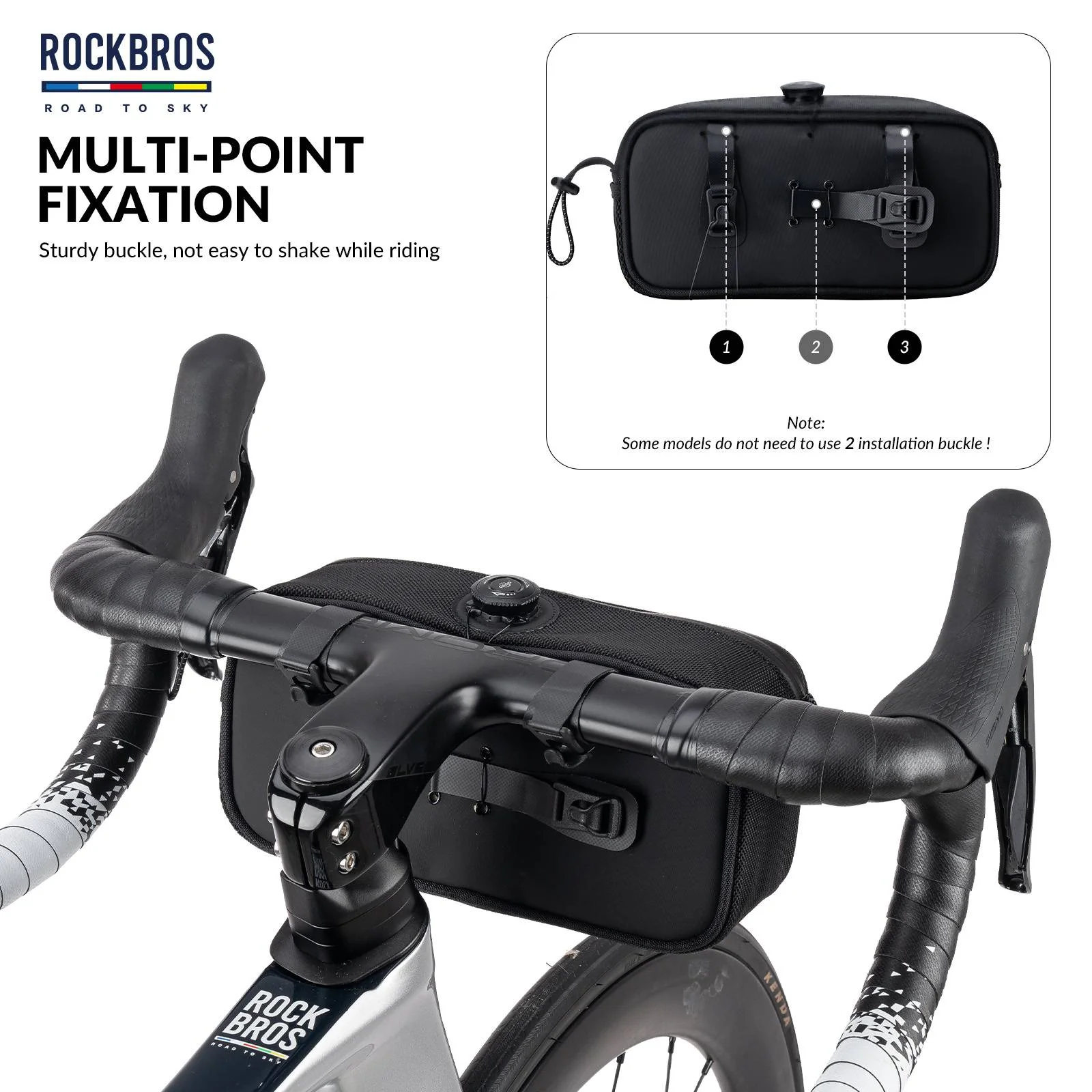 ROCKBROS Road-to-Sky Bicycle Handlebar Bag Waterproof Front Bag 1.9L - Image 18