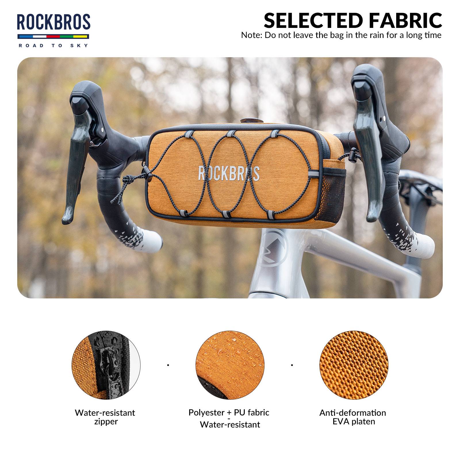 ROCKBROS Road-to-Sky Bicycle Handlebar Bag Waterproof Front Bag 1.9L - Image 26