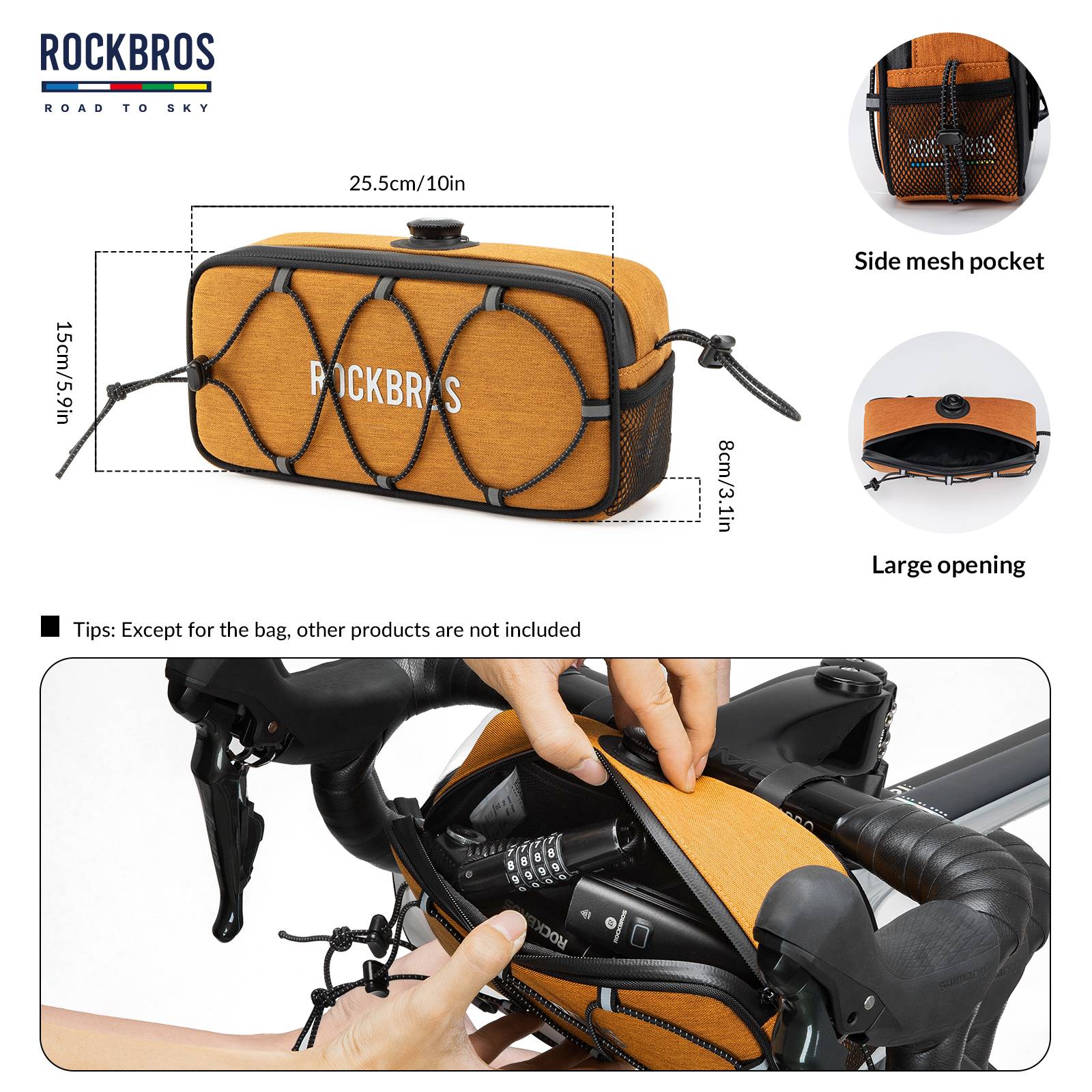 ROCKBROS Road-to-Sky Bicycle Handlebar Bag Waterproof Front Bag 1.9L - Image 27