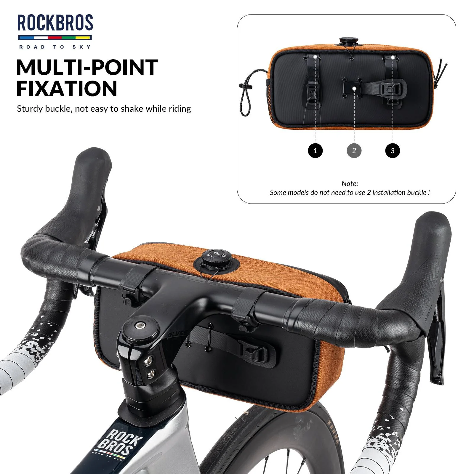 ROCKBROS Road-to-Sky Bicycle Handlebar Bag Waterproof Front Bag 1.9L - Image 29