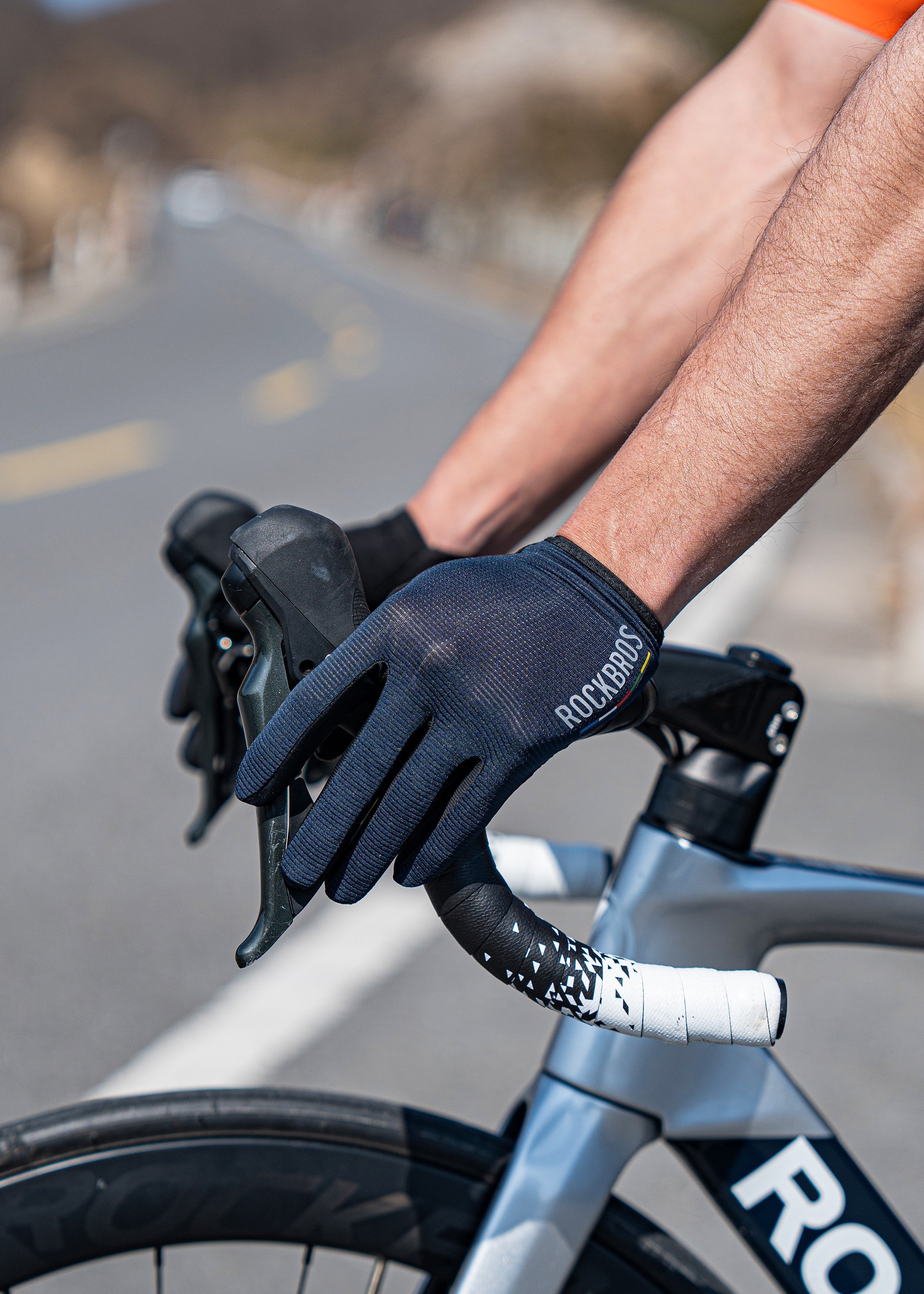 ROCKBROS Road-to-Sky Fine Sheepskin Full Finger Gloves - Image 12