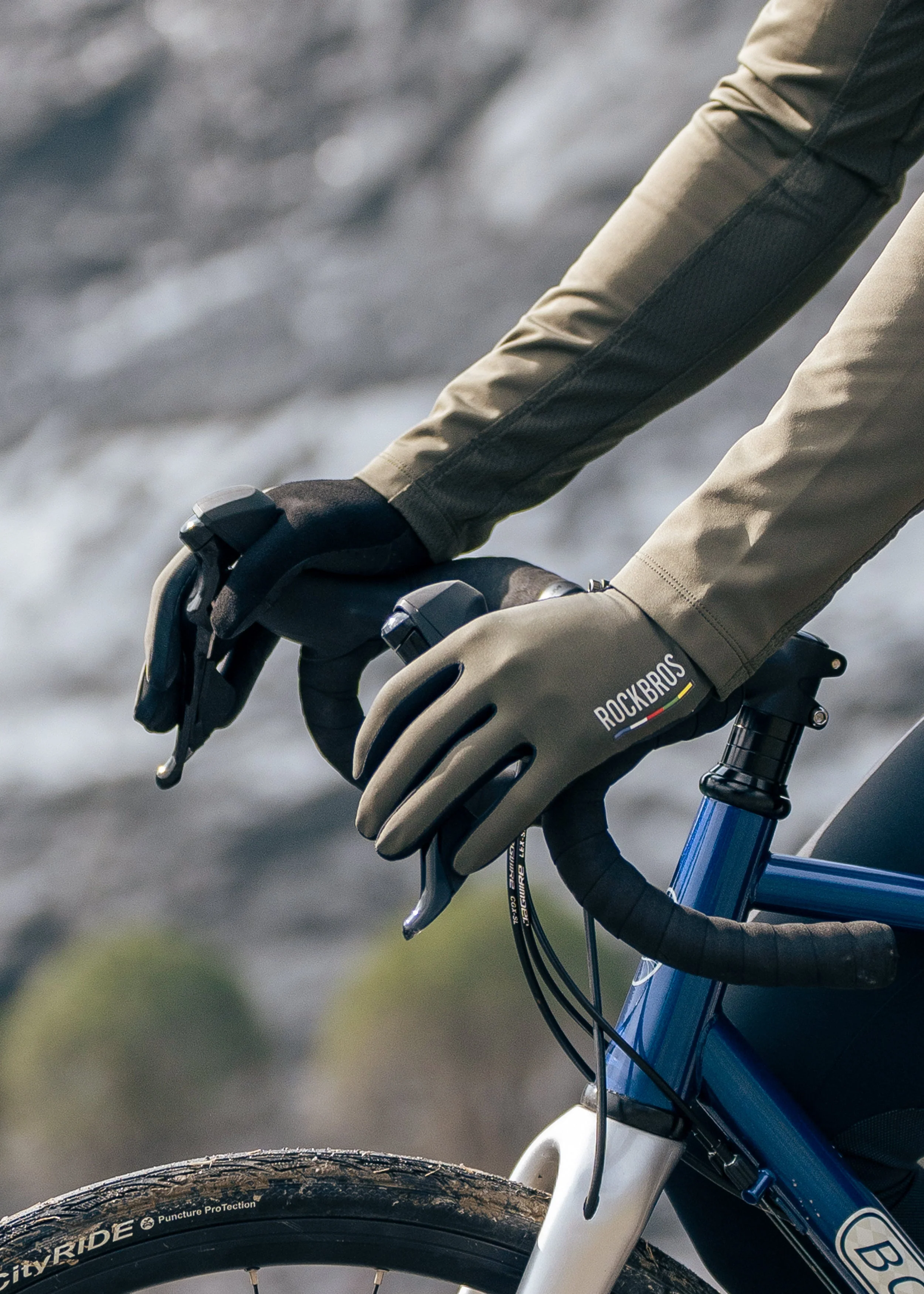 ROCKBROS Road-to-Sky Fine Sheepskin Full Finger Gloves - Image 3