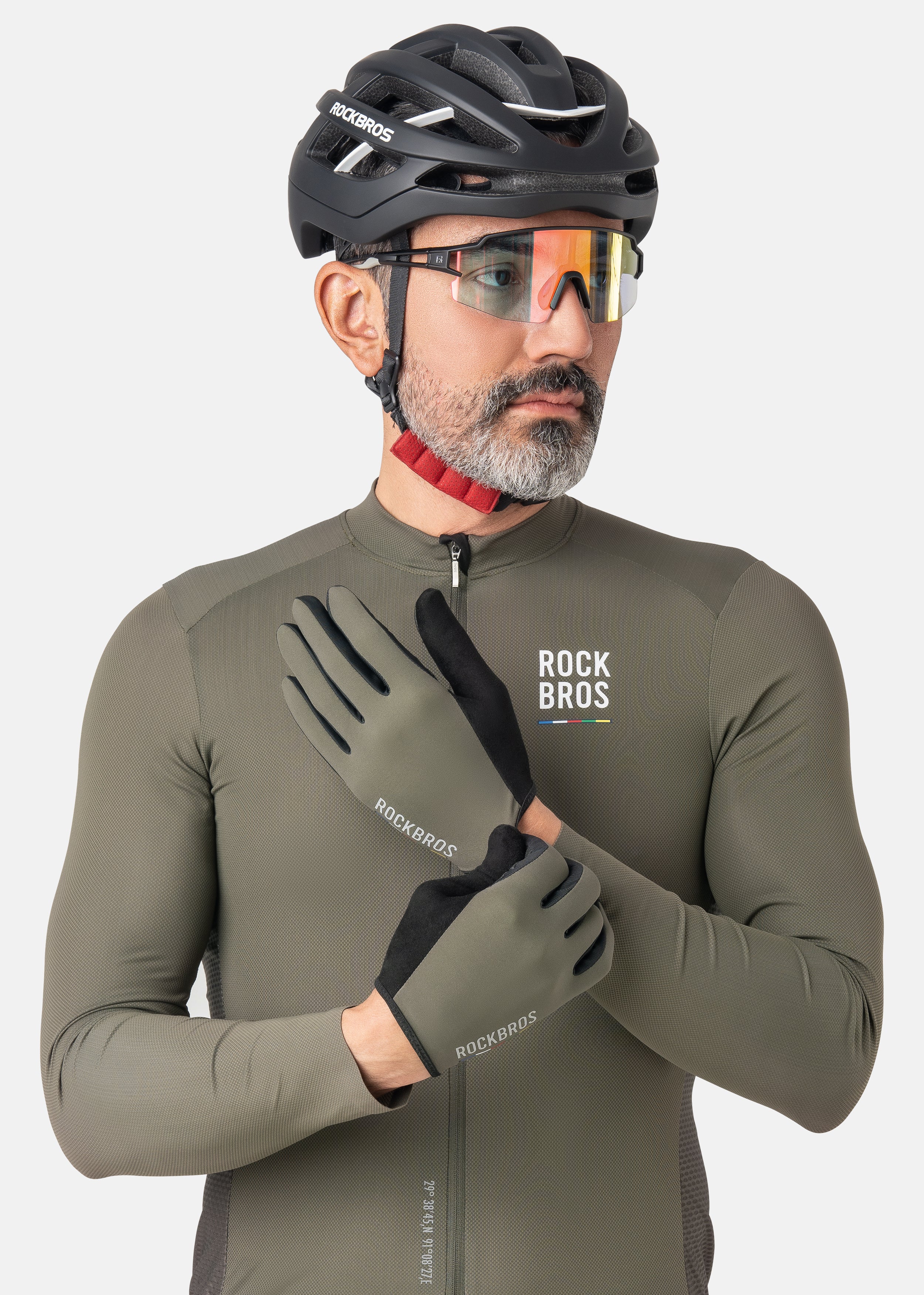 ROCKBROS Road-to-Sky Fine Sheepskin Full Finger Gloves - Image 4