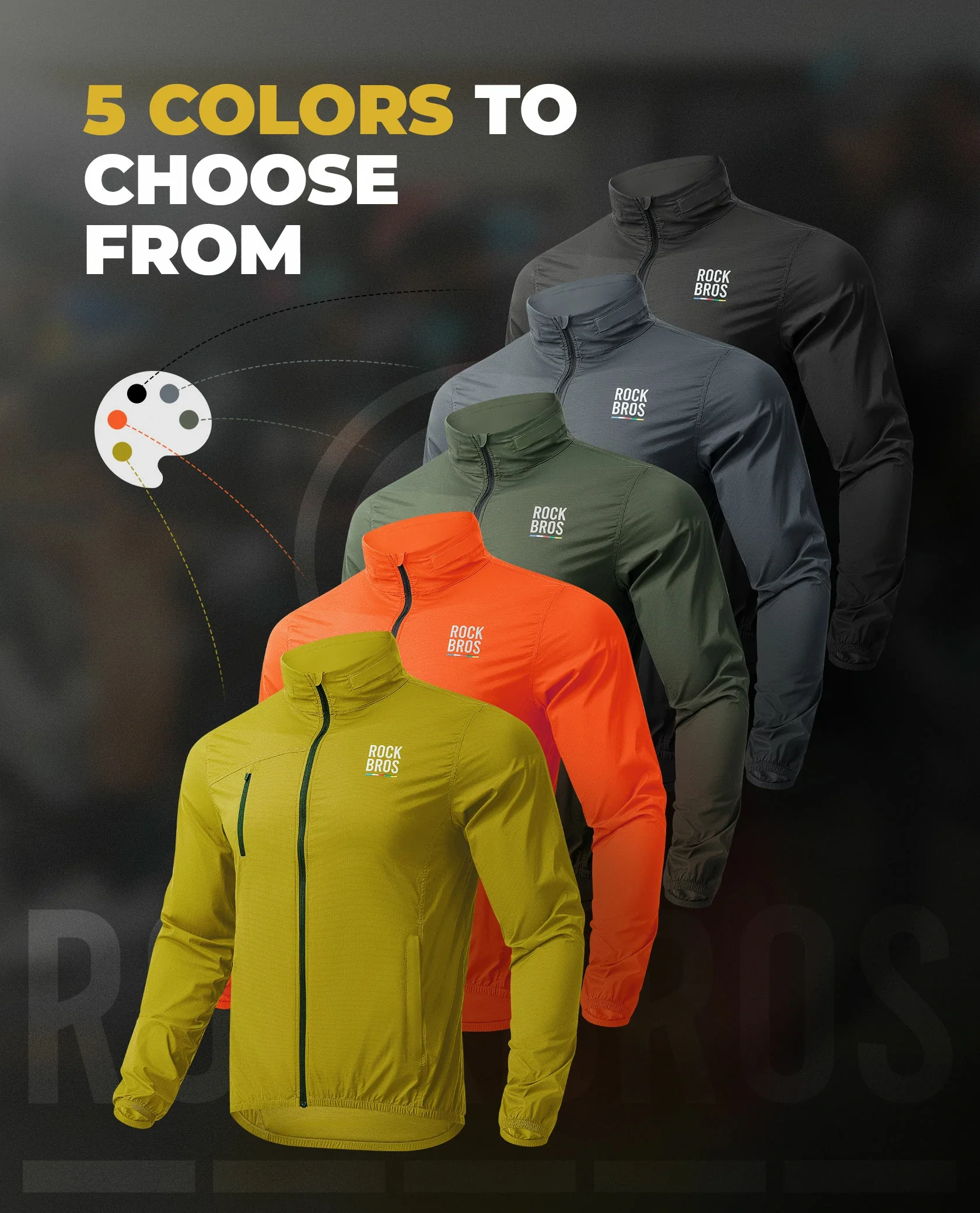 Road to Sky Men's Lightweight Cycling Windbreaker - Image 11