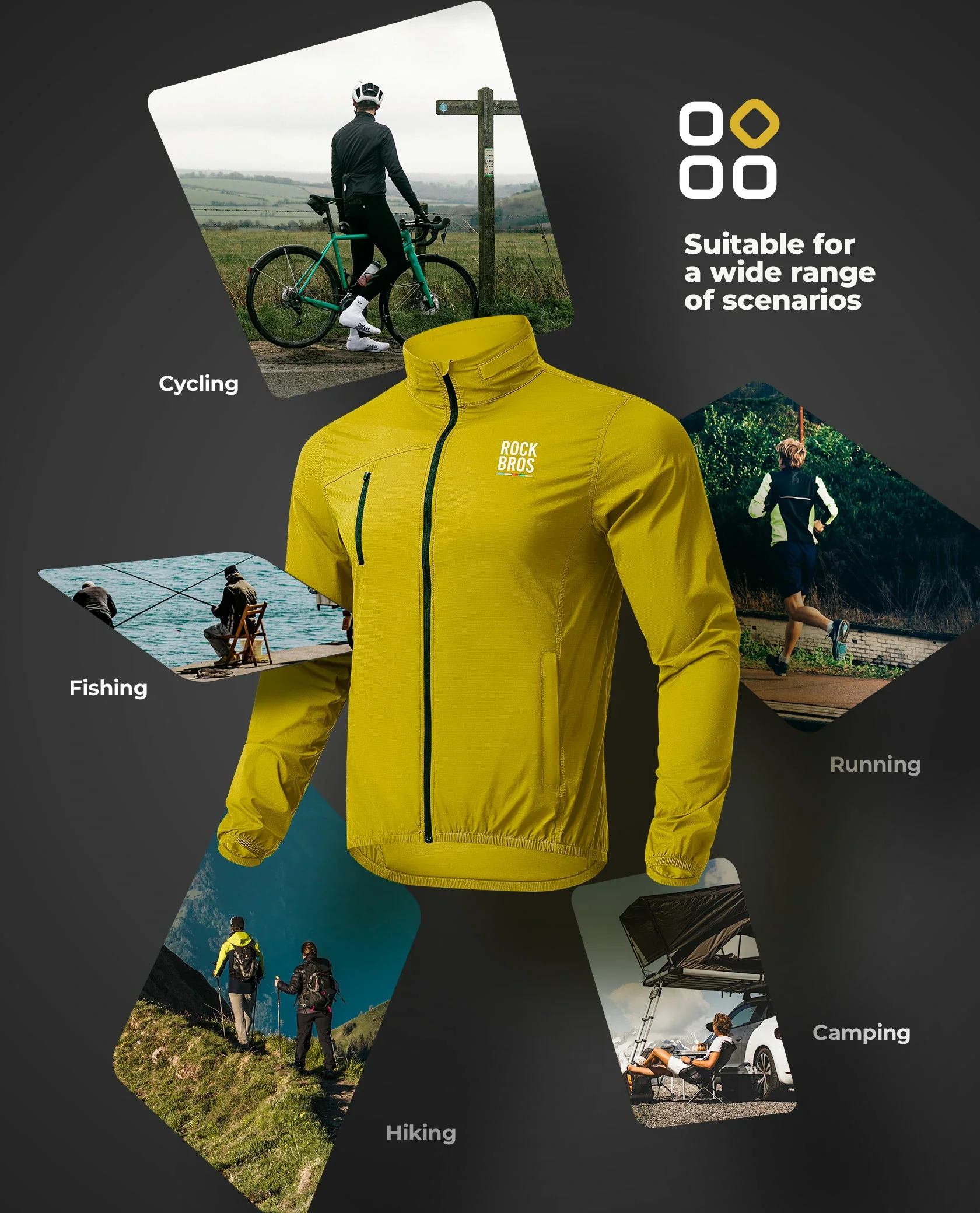 Road to Sky Men's Lightweight Cycling Windbreaker - Image 12