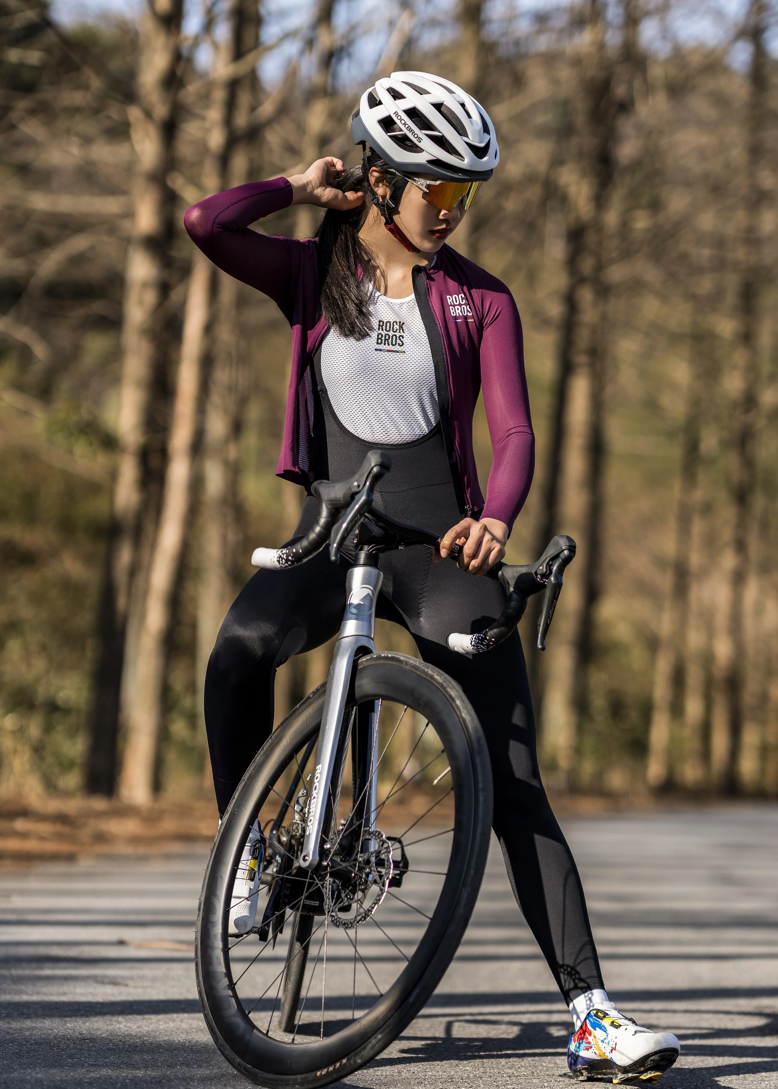 ROCKBROS Road-to-Sky Women's Cycling Bib Tights - Image 9