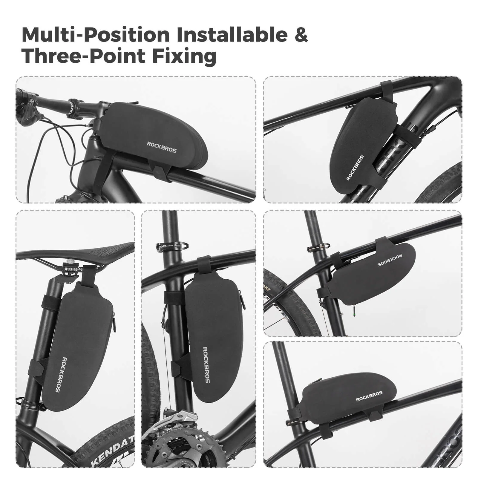 ROCKBROS 100% Waterproof Bike Frame Bag With Upgraded Seamless Zipper - Image 6