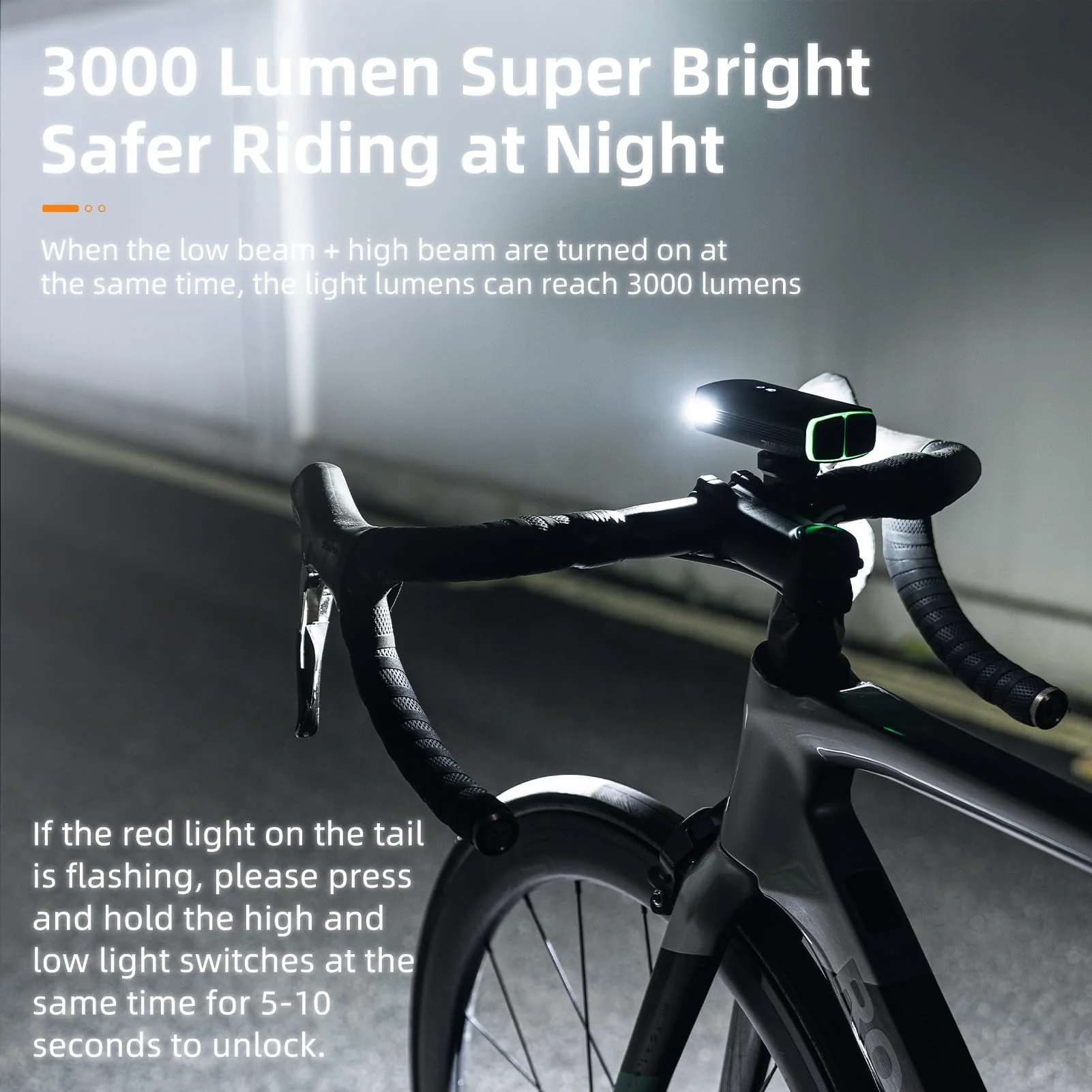 ROCKBROS 3000 Lumens Bike Front Light & 10000mAh USB Rechargeable Power Bank - Image 6