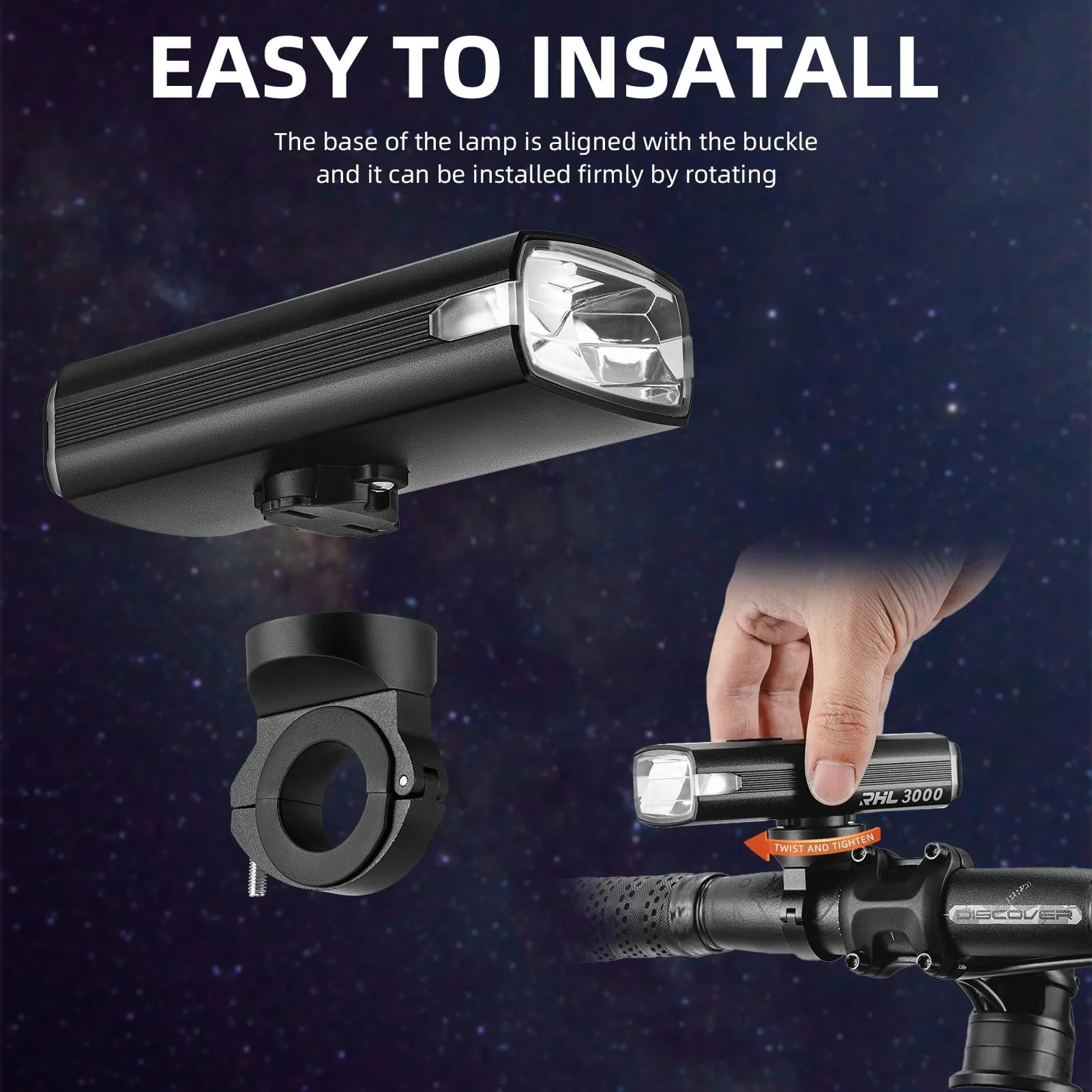 ROCKBROS 3000 Lumens Bike Front Light & 10000mAh USB Rechargeable Power Bank - Image 7