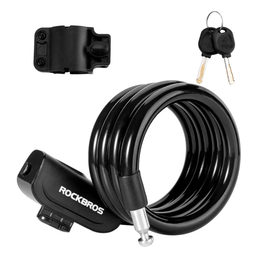 3ft Bike Cable Lock - Secure Lightweight with Mounting Bracket