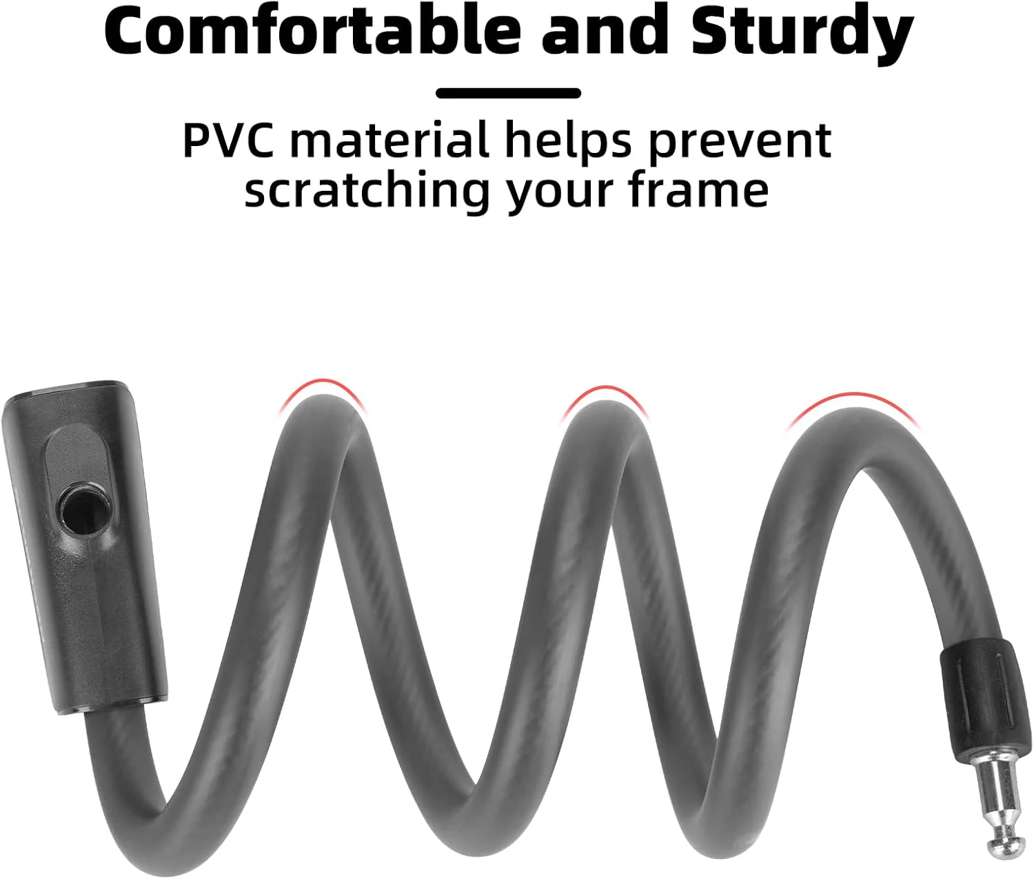 3ft Bike Cable Lock - Secure Lightweight with Mounting Bracket - Image 14