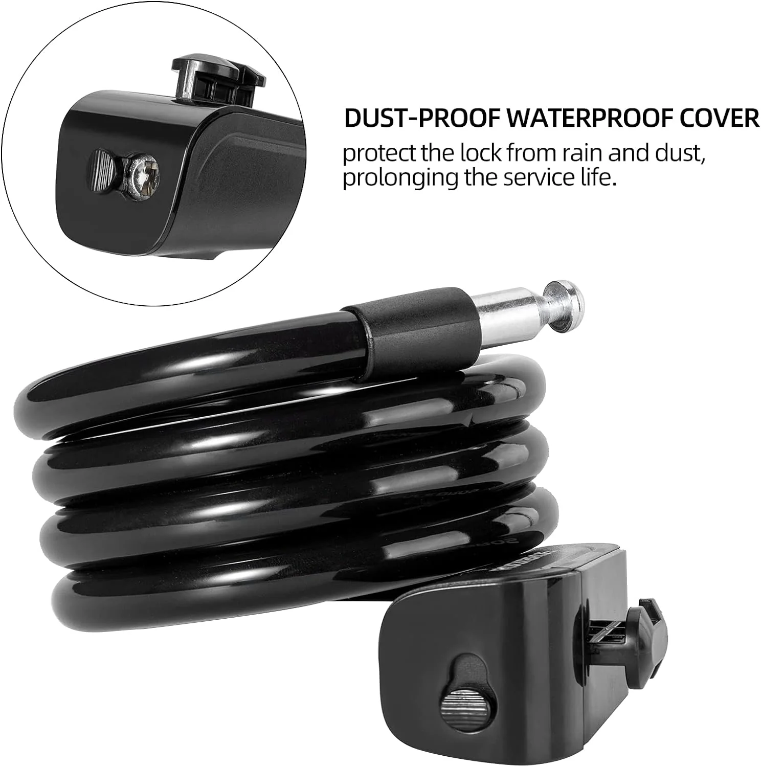 3ft Bike Cable Lock - Secure Lightweight with Mounting Bracket - Image 5