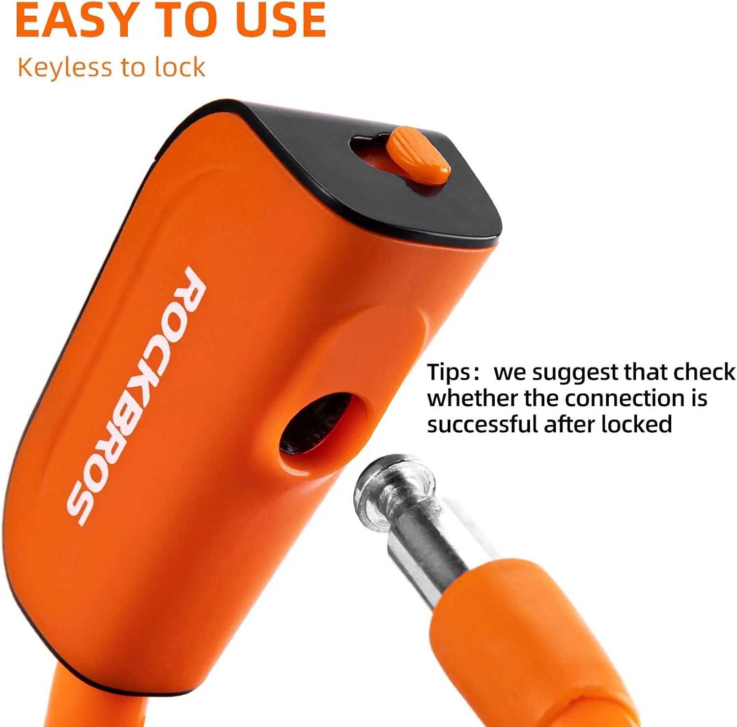 3ft Bike Cable Lock - Secure Lightweight with Mounting Bracket - Image 7