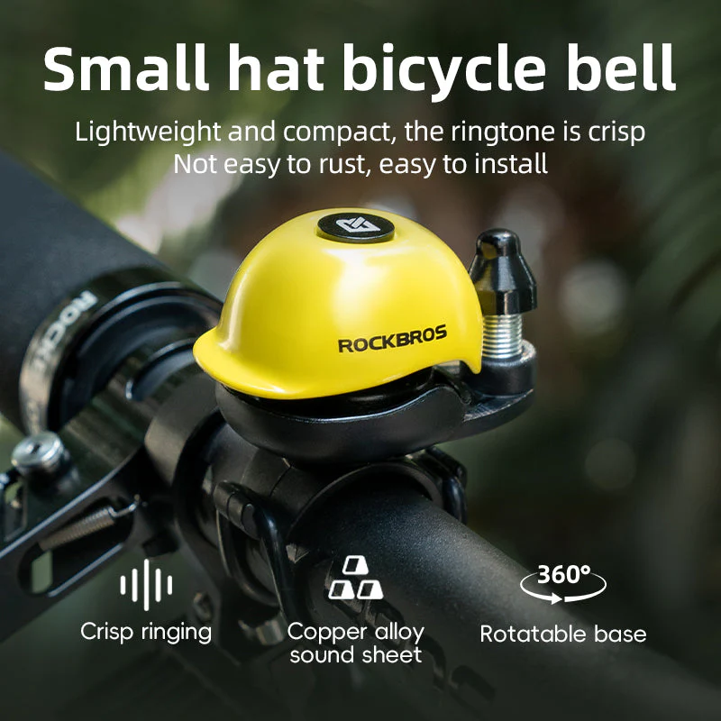 ROCKBROS Bike Bell Aluminum Alloy Helmet-Shaped 80DB - Image 9