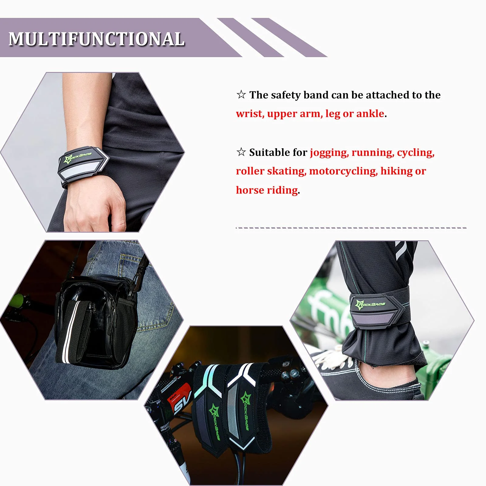 ROCKBROS Ankle Blousing with Hook & Loop for Cycling Walking & Running - Image 6