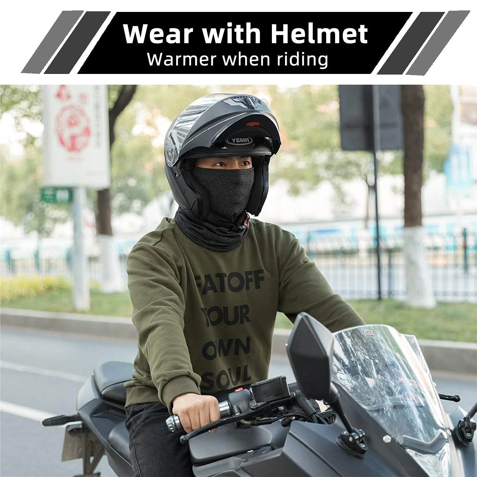 ROCKBROS Balaclava Face Masks Neck Warmer Multifunctional Windproof - Image 14