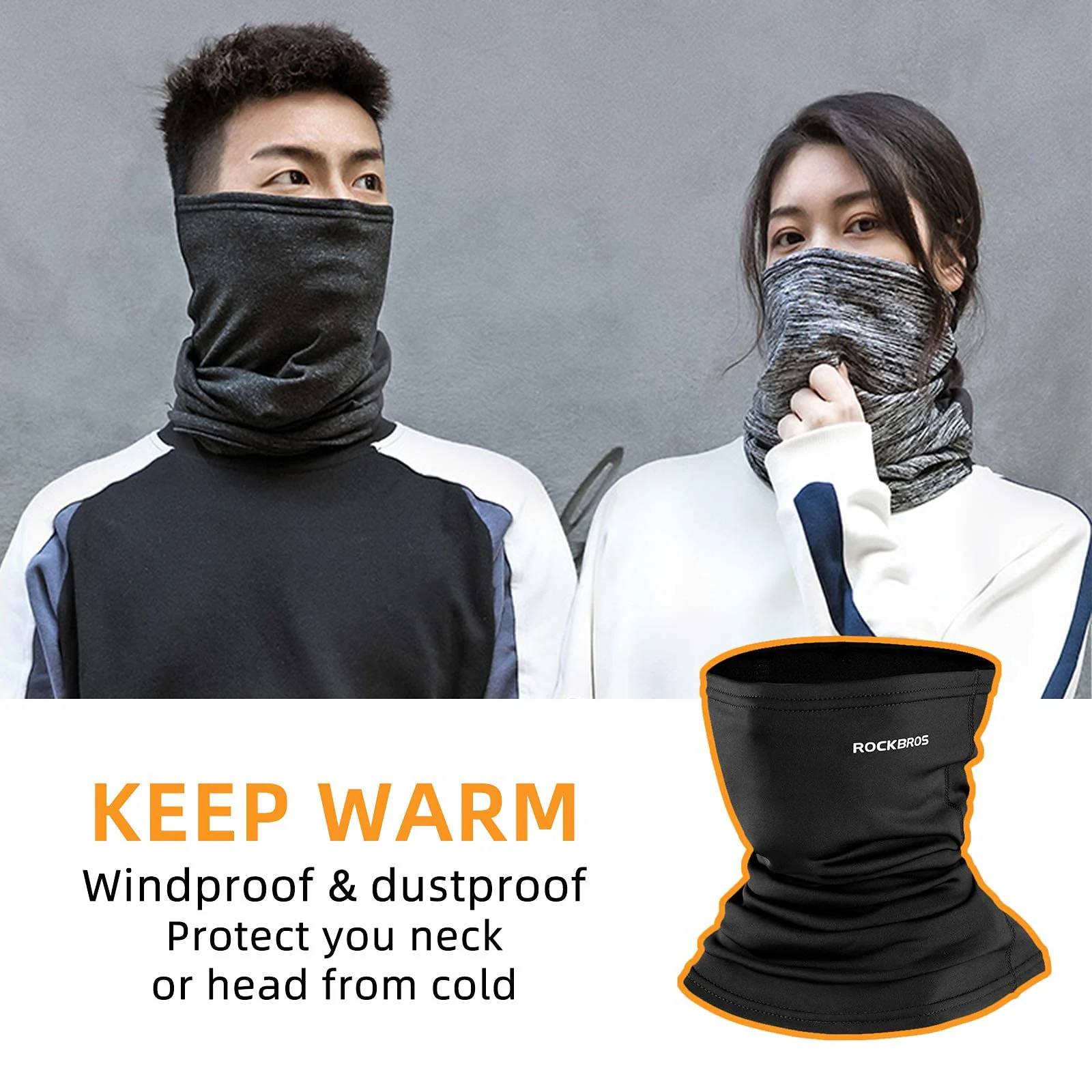 ROCKBROS Balaclava Face Masks Neck Warmer Multifunctional Windproof - Image 18