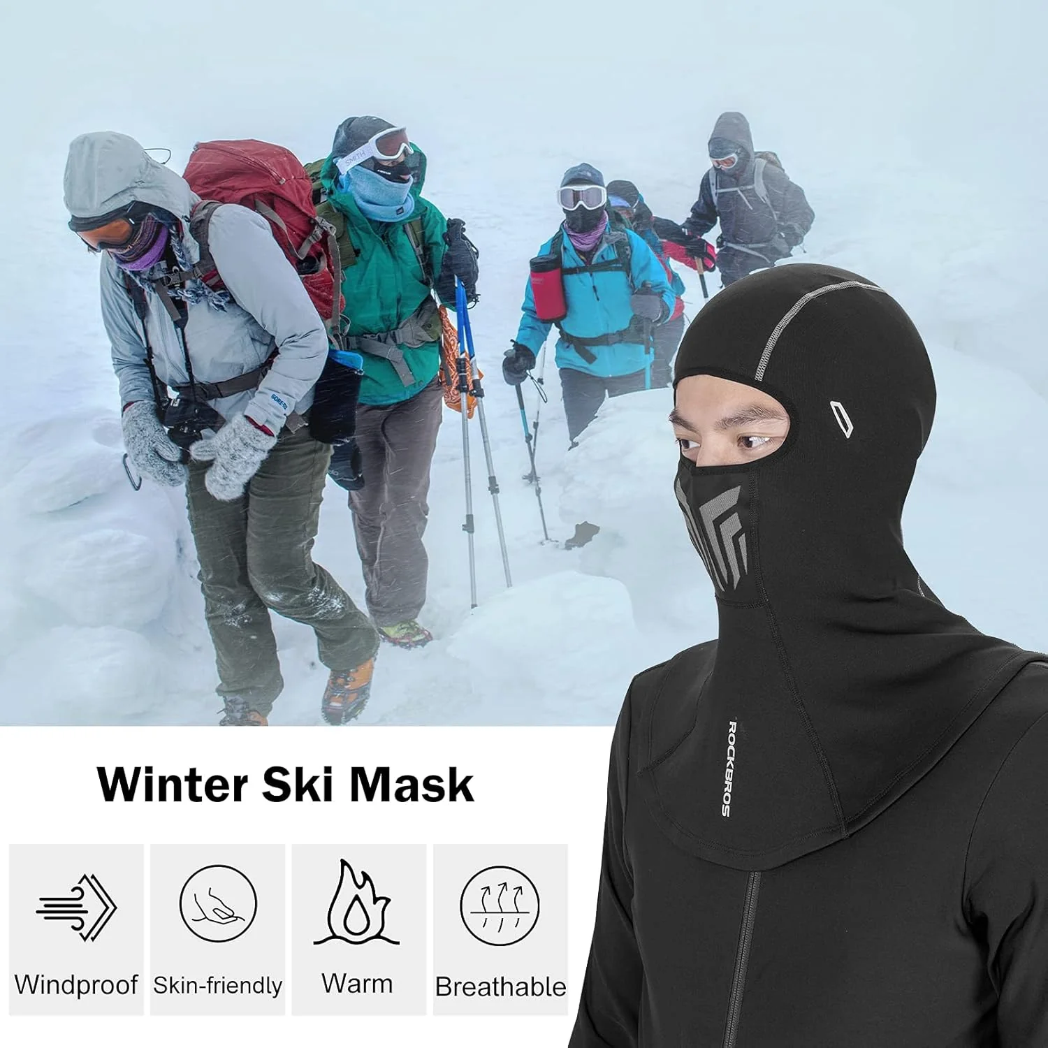ROCKBROS Balaclava Lightweight UV Protection Face Cover - Image 5