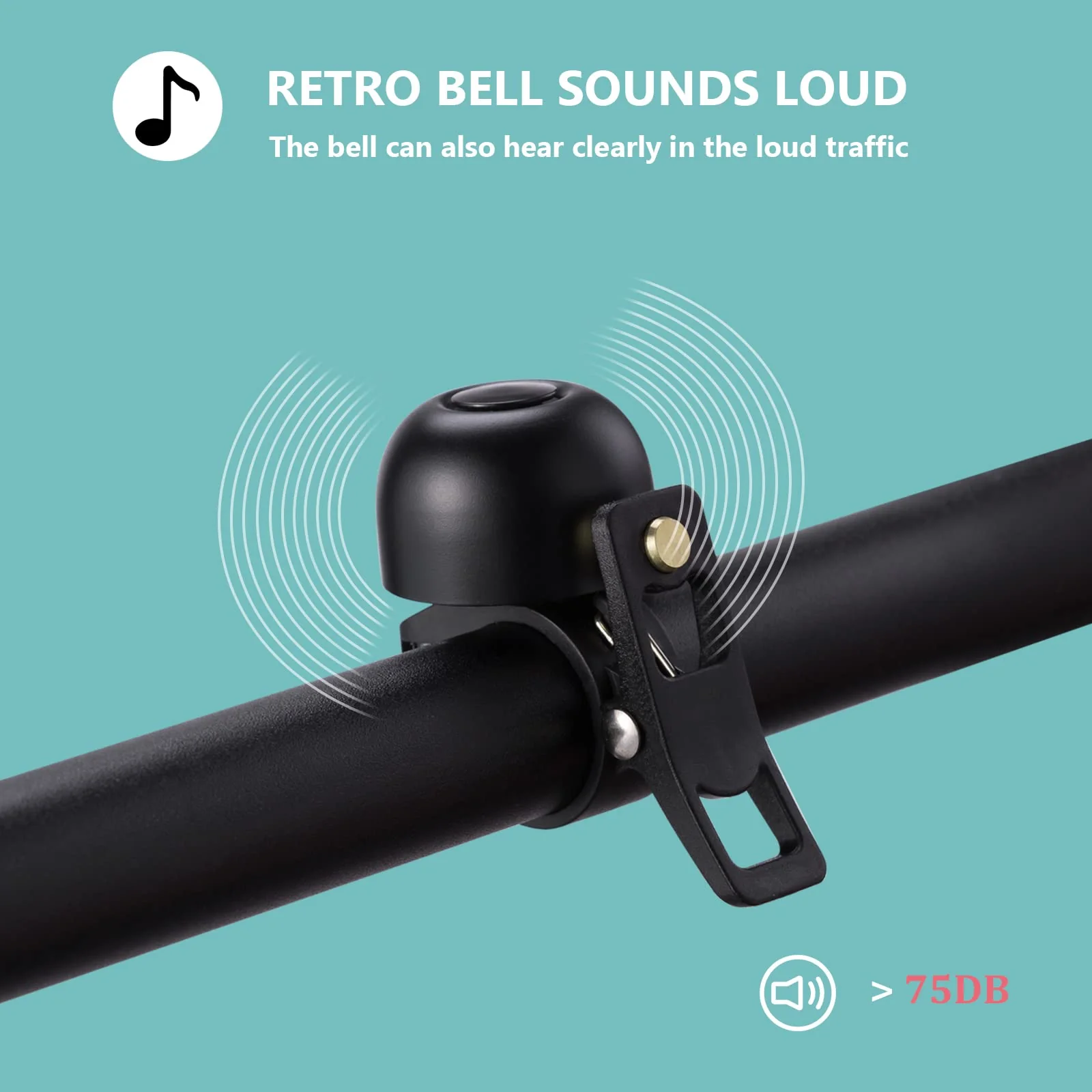 ROCKBROS Bicycle Bell, Bicycle Horn Bell Vintage Classic Bell Sound Horn - Image 5