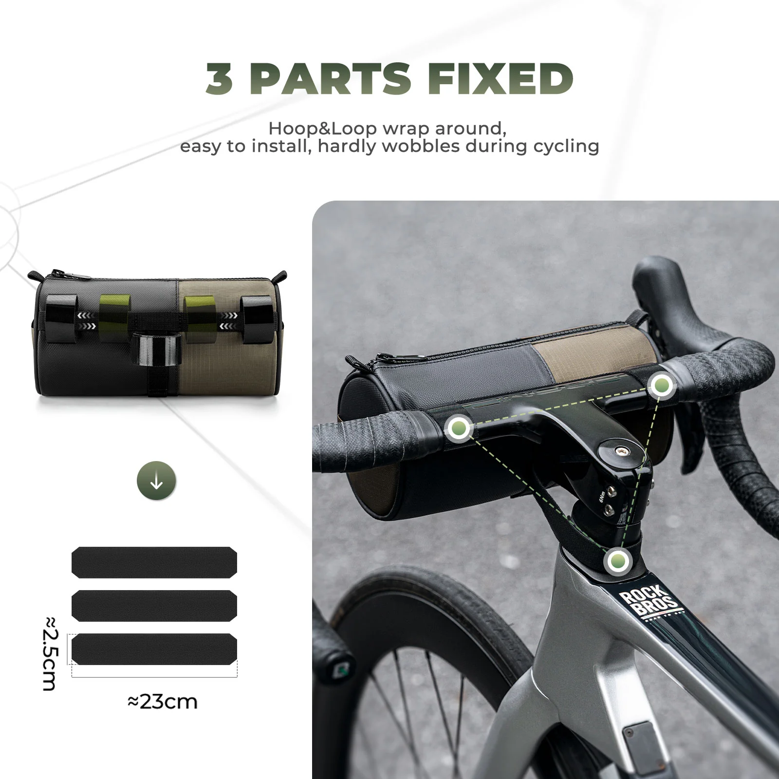 ROCKBROS Bicycle Handlebar Bag with Shoulder Strap 1.7L - Image 6