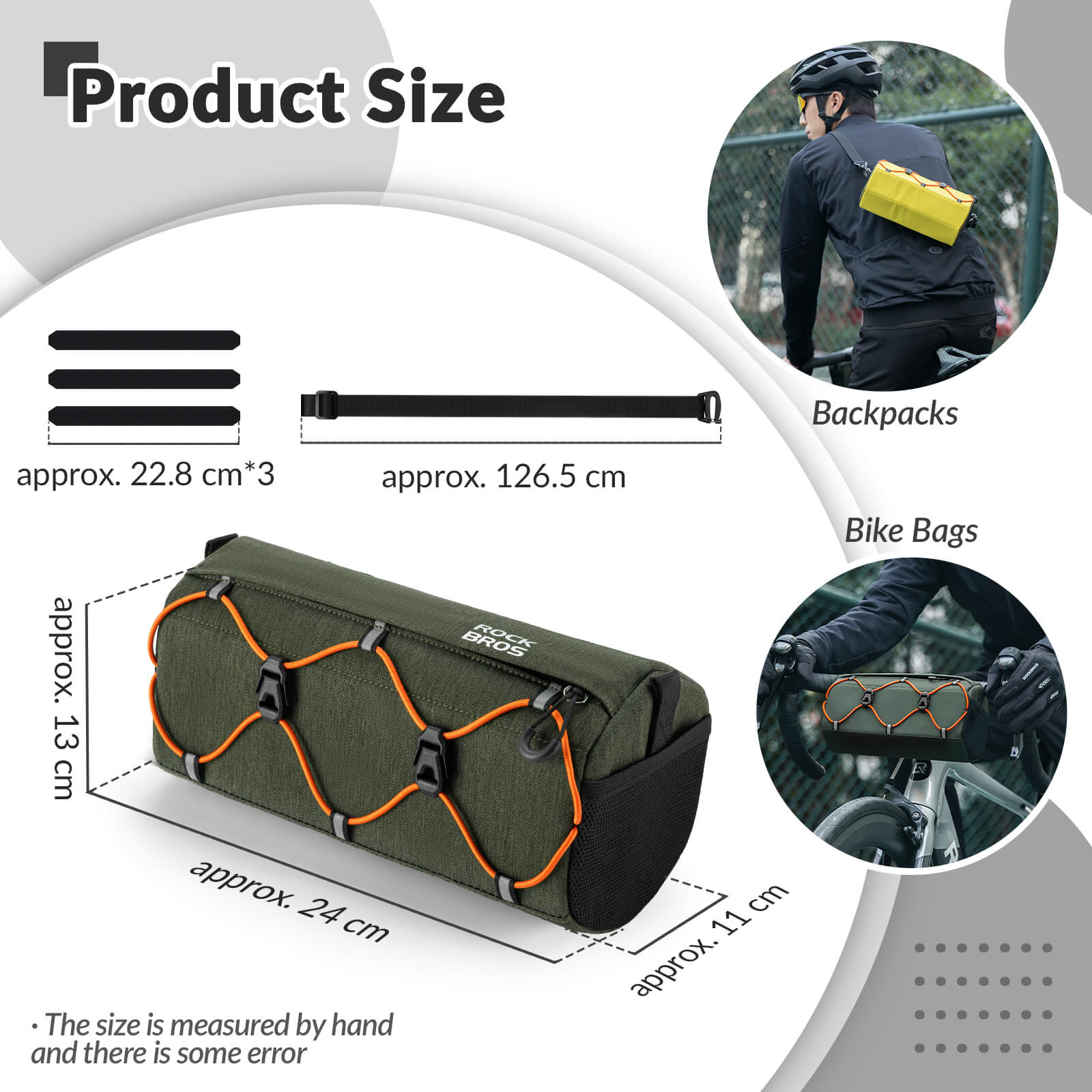 ROCKBROS Bicycle Handlebar Bag With Shoulder Strap 2.2L - Image 19