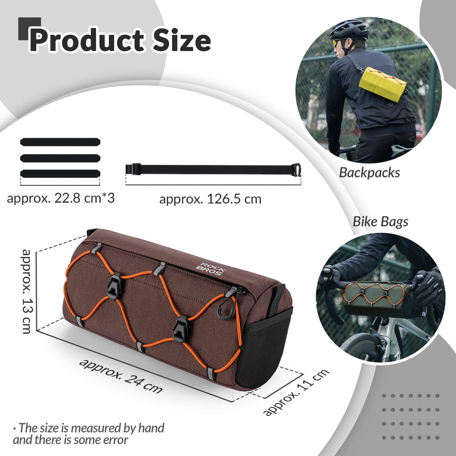 ROCKBROS Bicycle Handlebar Bag With Shoulder Strap 2.2L - Image 21