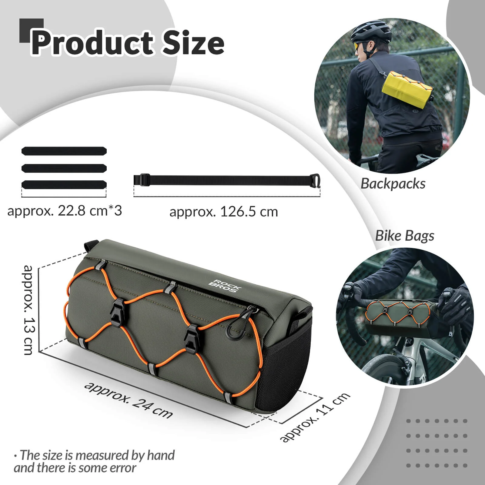 ROCKBROS Bicycle Handlebar Bag With Shoulder Strap 2.2L - Image 22