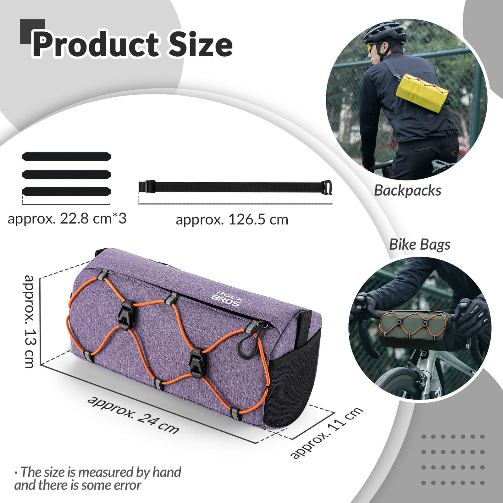 ROCKBROS Bicycle Handlebar Bag With Shoulder Strap 2.2L - Image 23