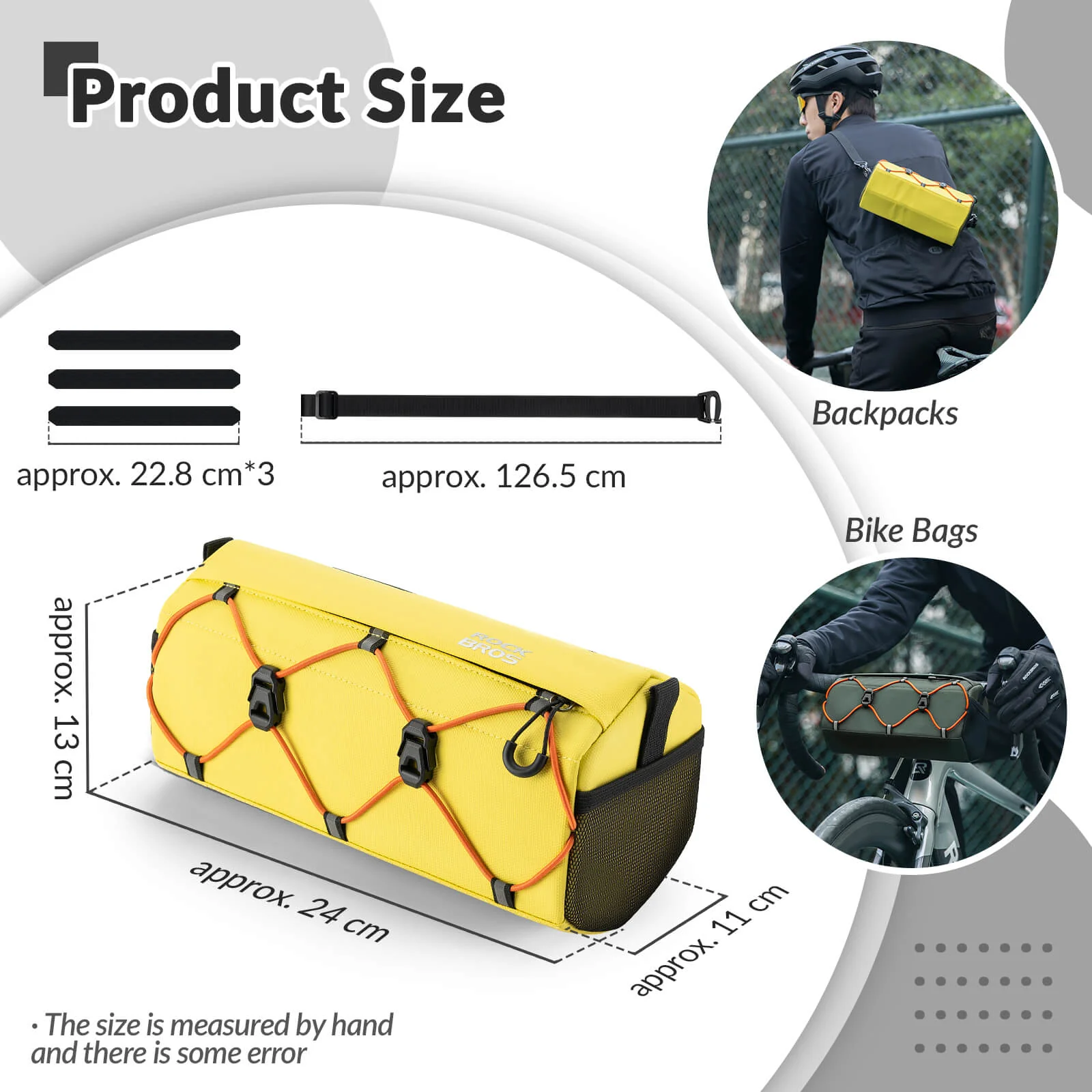 ROCKBROS Bicycle Handlebar Bag With Shoulder Strap 2.2L - Image 24
