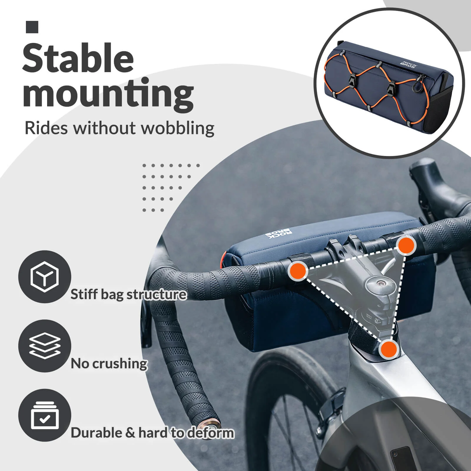 ROCKBROS Bicycle Handlebar Bag With Shoulder Strap 2.2L - Image 26