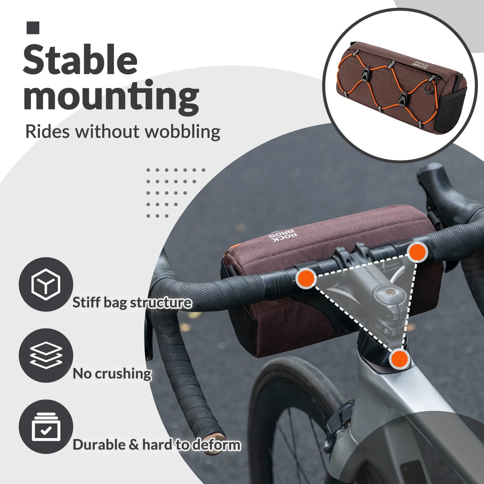 ROCKBROS Bicycle Handlebar Bag With Shoulder Strap 2.2L - Image 27